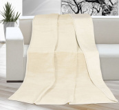Akrylová deka Kira jednofarebná - tmavobéžová/svetlobéžová, | rozmer 200x230 cm.