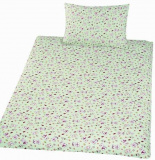 Bavlnené obliečky do postieľky s motívom medvedíka v zelenej farbe | 90x130, 40x60 cm