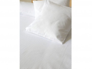 Českej výroby biele damaškové posteľné obliečky Bohema s motívom kávového zrna, | 140x200, 70x90 cm, 140x220, 70x90 cm, 240x200 cm povlak