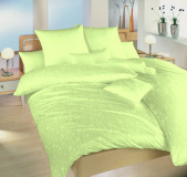 Od českého výrobcu kvalitné damaškové posteľné obliečky Lúčne kvety zelené, | 140x220, 70x90 cm
