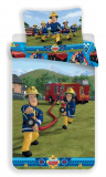 Obojstranné detské bavlnené posteľné obliečky Požiarnik Sam 007, | 140x200, 70x90 cm