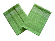 Do každej kuchyni vysoko kvalitná utierka z egyptskej bavlny Pozitiv - zelená / biela - 3 ks, | rozmer 50x70 cm.