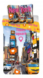 Pre teenagerov a mladých kvalitné bavlnené posteľné obliečky fototlač Times Square, | 140x200, 70x90 cm