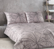 Moderné damaškové posteľné obliečky Geon nordic variantov šedoružové, | 140x200, 70x90 cm