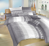 Českej výroby kvalitné krepové posteľné obliečky Sahara šedá, | 140x200, 70x90 cm