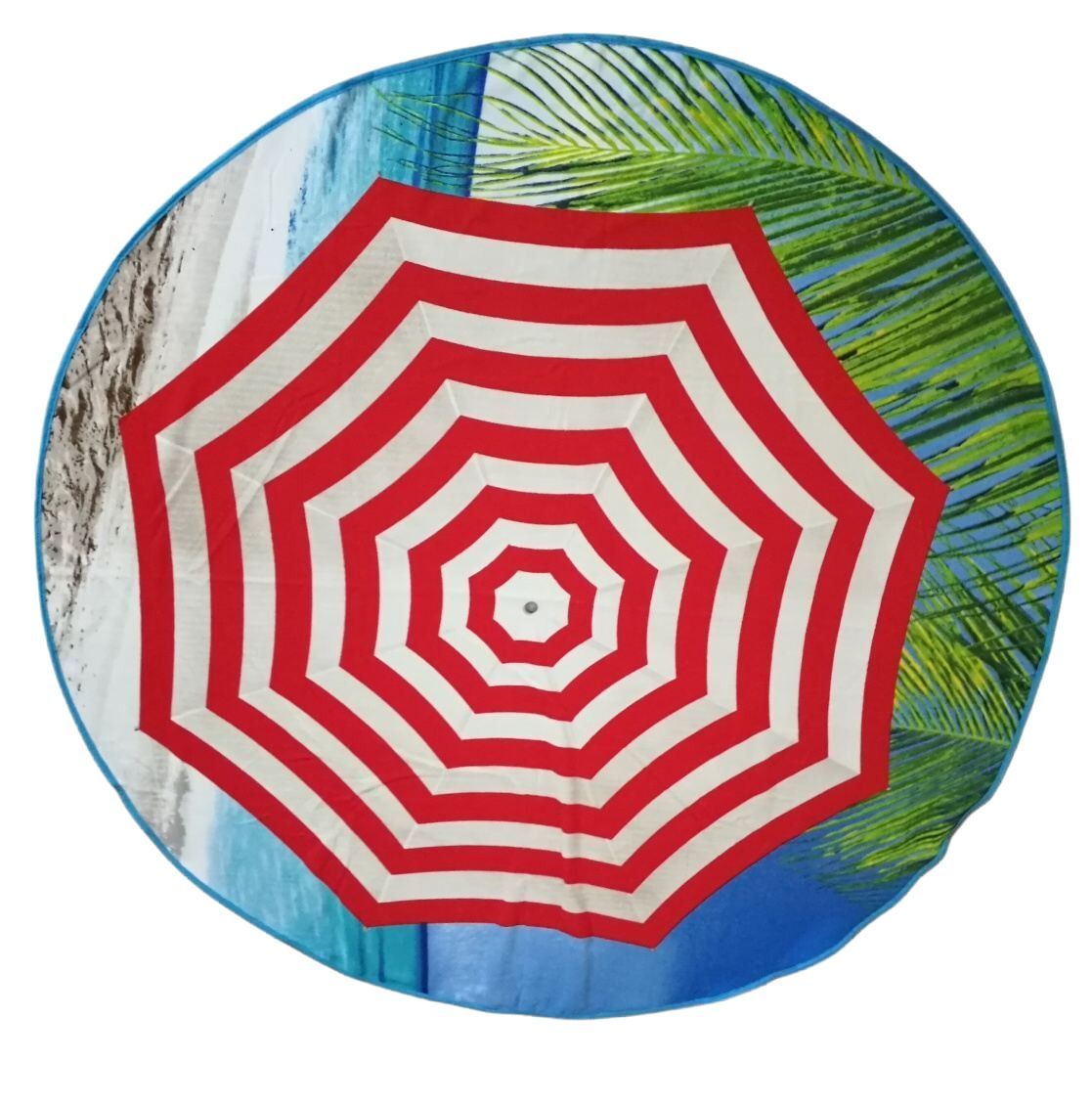 Motív veľkého slnečníka na kvalitné kruhové plážové osuške Slnečník, Jahu