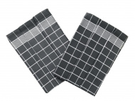 V kombinácii farieb šedej a bielej kvalitné kuchynská Utierka Pozitív Egyptská bavlna sivá / biela - 3 ks, | rozmer 50x70 cm.