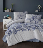 Flanelové obliečky MANDORA modrá | 140x200, 70x90 cm