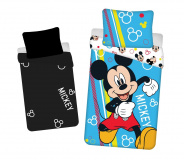 Obliečky Mickey "Happy" svietiacej efekt | 140x200, 70x90 cm