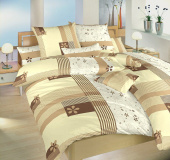 Hrejivé kvalitné flanelové posteľné obliečky Flere hnedá, | 140x200, 70x90 cm