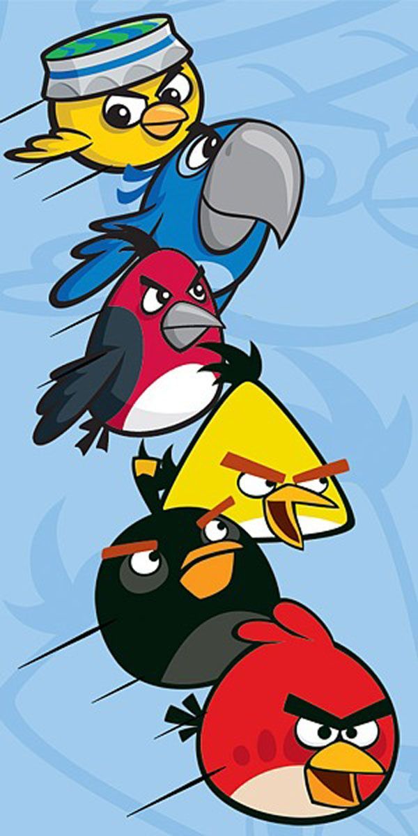 Osuška Angry Birds Rio modrá 70/140 cm 