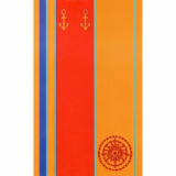 Plážová osuška Kotva oranžová | rozmer 90x160 cm.