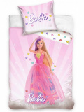 Detské bavlnené obliečky pre dievčatká Barbie Ružový svet, | 140x200, 70x90 cm