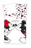 Detské bavlnené obliečky Mickey and Minnie "Love 04", | 140x200, 70x90 cm