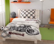 Pre milovníkov motoriek kvalitné bavlnené posteľné obliečky Speedway, | 140x200, 70x90 cm