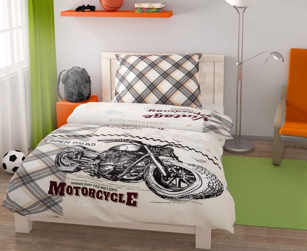Pre milovníkov motoriek kvalitné bavlnené posteľné obliečky Speedway, Kvalitex