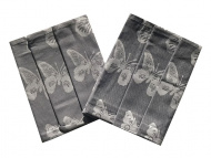 Sada troch bavlnených utierok s obrázkom motýlika v šedej farbe, | rozmer 50x70 cm.