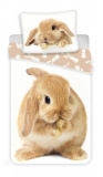 Obojstranné kvalitné bavlnené posteľné obliečky fototlač Bunny brown, | 140x200, 70x90 cm