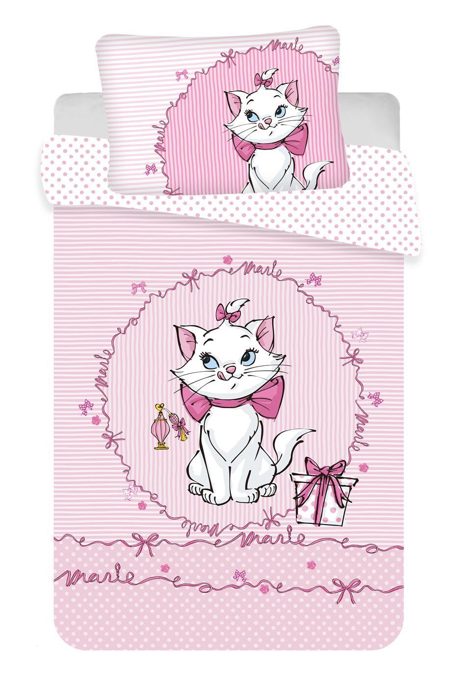 Disney obliečky do postieľky Márie cat "Pink" baby Jerry Fabrics