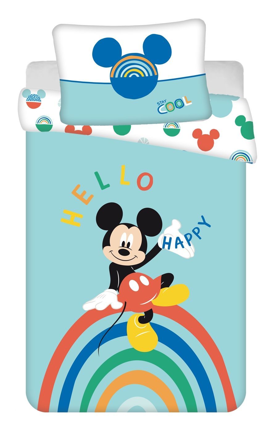 Disney obliečky do postieľky Mickey "Rainbow" baby Jerry Fabrics