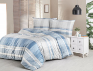 Saténové posteľné obliečky LUXURY COLLECTION PALOMAR modrý, | 220x200, 2x70x90 cm