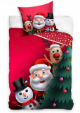 Vianočné obliečky bavlna Pozdravy zo Severného Pólu | 140x200, 70x90 cm