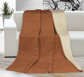 Akrylová deka Kira jednofarebná - hnedá/béžová, | 150x200 cm, 200x230 cm