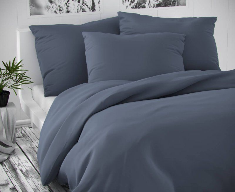 Kvalitné saténové posteľné obliečky LUXURY COLLECTION - tmavo šedé, Kvalitex