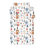 Bavlnené obliečky do detskej postieľky Forest | 90x130, 45x60 cm