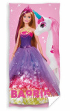Detská plážová osuška Barbie a jednorožec | 70x140 cm