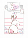 Posteľná bielizeň do postieľky Bunny Sweet baby | 100x135, 40x60 cm